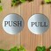 SUQ I OME QIQIHOME 51x16 Brushed Stainless Steel Premium Vertical Push Pull Door Sign PushPull Set  Stainless Steel Vertical 1 Pair 3 inch QIQIHOME