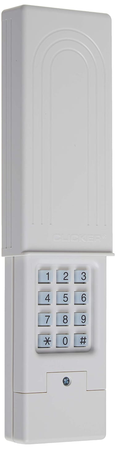 Chamberlain Group Clicker Universal Keyless Entry KLIK2UP2 Works with Chamberlain LiftMaster Craftsman Genie and More Security 20 Compatible Garage Door Opener Keypad White