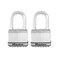 Master Lock M5XTLF Magnum Heavy Duty Outdoor Padlock with Key 2 Pack KeyedAlike Silver