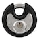 BRINKS  Heavy Duty Padlock with Key  70mm Stainless Steel Commercial Discus Keyed Lock for Storage Shed Garage Locker Sliding Doors Cabinets and More  Round with Steel Shackle Black