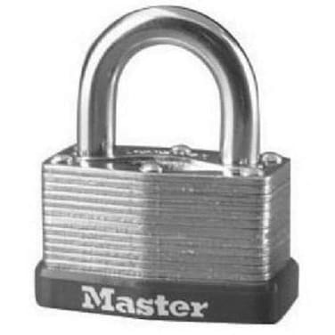 Master Lock Padlock Laminated Steel Warded Lock 134 in Wide 500D Silver