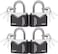 Padlocks 1916 Outdoor Aluminum Black Padlock with Same Keys for School Gym Locker Sports Locker Fence Toolbox Gate Case Hasp Storage and More