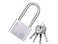 WANLIAN Padlock 40mm Long Beam Gym Locker Lock Keyed PadlocksStainless Padlock with 4 KeysStainless Lock with Key PadlockSuitable for Gym Locker LocktoolboxesDoors FenceSilver