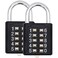 TEMEILI MIONI 10 Digit Push Button Combination Padlock 5 Digit Locking MechanismBlue 2 Black