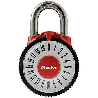 Master Lock 1588D Locker Lock Combination Padlock with Magnification Lens 1 Pack Assorted Colors