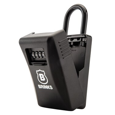BRINKS  79mm 4Dial Resettable Combination Lock Box  Increased Security with Hardened Steel Shackle