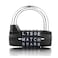 WANLIAN 5Dial Combination Padlock Black 5 Letters Lock Code Lock Large Gym Cabinet Locker Room Prop Padlock Wordlock PL004BK 5Dial Combination Padlock Black