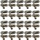 Dasunny 20 Sets Left Swing Arm Tiny Hook Latch Lock for Wood Box 13 x 1 Inch Bronze Tone Hasp Latch