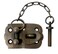 Nesha Design Components Small Trunk or Chest Hasp With Chain Pin by