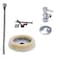 Westbrass 12 Nominal Compression Lever Handle Angle Stop Toilet Installation Kit with Steel Supply Line Polished Chrome D1612TBL26