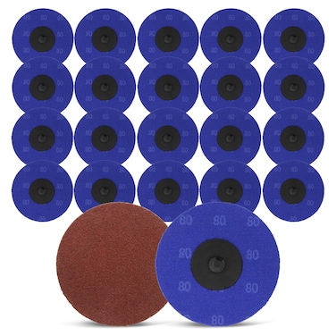 ABN Aluminum Oxide Sanding Discs 25Pack 3 Inch 80 Grit  Metal Sanding Wheels for Surface Prep and Finishing Work