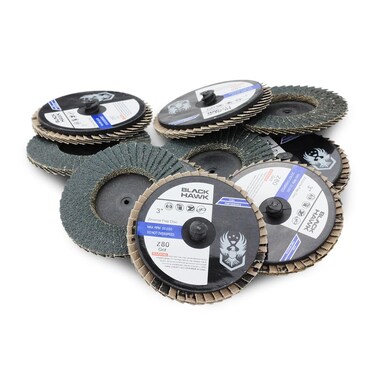 10 Pack  3 Mini Flap Discs Quick Change Zirconia Grinding  Sanding Wheels 80 Grit