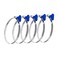 POWERTEC 70249 5 Inch Key Hose Clamp  Stainless Steel 5 Thumb Screw Dust Collector Hose Clamps  5 Pack Blue
