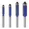 Wolfride 4PCS Flush Trim Router Bit Set 14 Inch Shank Top Bearing Flush Trim Router Bit