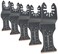 Genesis GAMT541C5 Universal 5Piece QuickFit 1 38 Oscillating MultiTool QuickRelease Carbide Flush Cut Blade