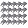 CNBTR Silver Oscillating Tool Quick Release Flexible Sc Blades 52mm Width Stainless Steel Multi Tool Set of 20