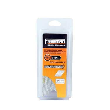 Freeman AF153425 212Inch by 15 Gauge Angle Finish Nail 1000 Per Box