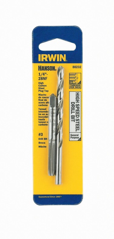 IRWIN HANSON 14  28 NF Tap and No 3 Drill Bit Set 80232