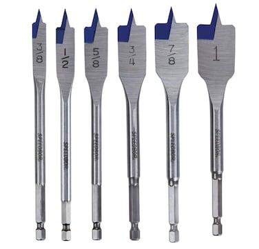 IRWIN Tools SPEEDBOR Spade Bit StandardLength 6Piece Set 88886