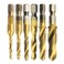 Nxtop 6Pcs Metric Thread M3M10 Screw Tapping Tool 14 Hex Shank Titanium Plated HSS Combination Drill and Tap Set