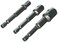 3 Piece Hex Drill Socket Drivers 14 38 12 Item 68513