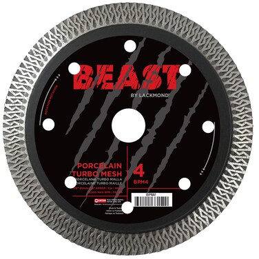 Lackmond Beast Pro 4 WetDry Porcelain Turbo Mesh Saw Blade  4 Tile Cutting Tool with Quick Cooling Mesh Rim  78  20mm  58 Arbor  BPM4