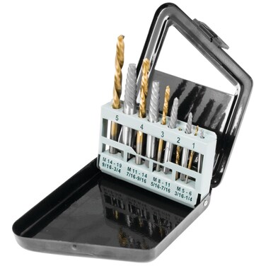 Performance Tool W8697 10Piece Spiral Flute Screw Extractor Set