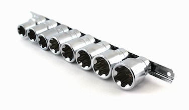 TEMO 8pc TORX plus 1832EP Socket 13cm Square Drive Auto Repair impact ready Tool