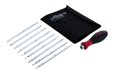 Wiha 28199 DriveLoc VI Interchangeable Blade Set In Durable Pouch 10 Piece