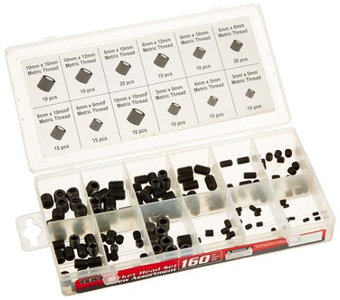 Titan TIT45251 160 Piece Metric Socket Head Set Screw Assortment