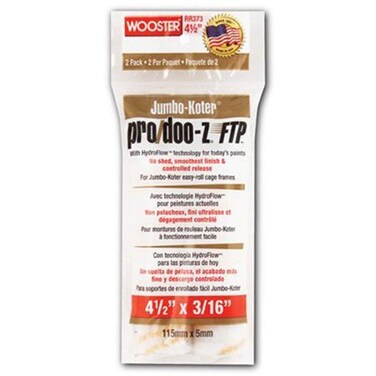Wooster Brush RR3734 12 Inch Pro Doo Z FTP Jumbo Koter Miniroller 2Pack Cover 316 Nap