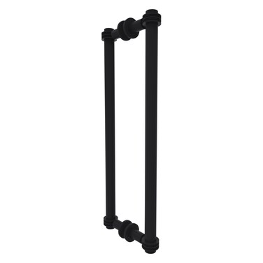 Allied Brass 404D18BBBKM Contemporary 18 Inch Back Dotted Accent Shower Door Pull Matte Black
