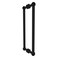 Allied Brass 404D18BBBKM Contemporary 18 Inch Back Dotted Accent Shower Door Pull Matte Black