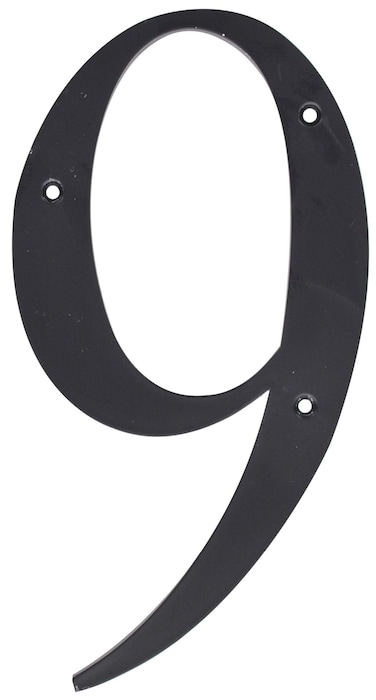 Hillman 847383 6Inch Black House Number 9 Nail Plastic