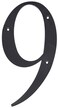 Hillman 847383 6Inch Black House Number 9 Nail Plastic