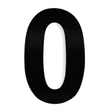 Barton 15cm House apt hotel Letter Number Black Stainless Steel Satin 0 to 9 ABCD