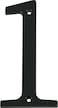 Distinctions 843141 Black FlushMount 4Inch House Number 1
