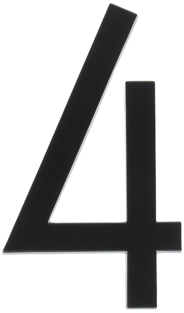 HyKo Products FM64 Floating House Number 4 FOUR 6 High Black