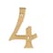 Skandh Brass 4 inch Yellow House Address Numbers 4