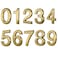 HopeWan Mailbox Numbers Self Adhesive Door Numbers for Apartment Office Hotel Room Raised 3D Style Gold Shining 234IN High275 10 Pack 09 Brass