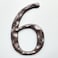 Jerrybaby 5 Inch House Numbers for OutsideCast Iron Metal Home Address NumberHeavy Duty  Sturdy Unique Hammered LookNumber 6