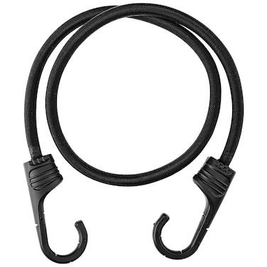 ZHOUBIN 32 Inch Black Bungee Cords with Hooks Heavy Duty 1 Pcs