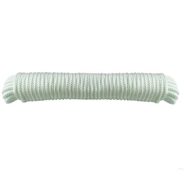 Cenme 3mm Twisted Nylon RopeParacord All Purpose Diamond Braid Utility Rope Nylon Twine for CraftsTieDownsCampingIndoor Outdoor UseWhite18inch150ft