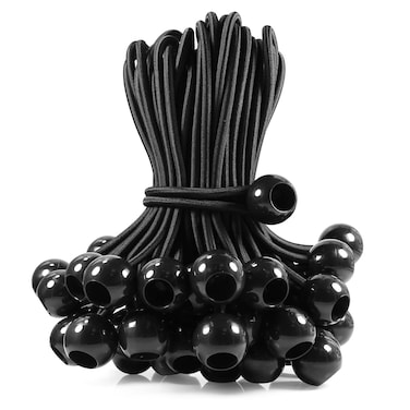 Joneaz Ball Bungee Cords 12 inch UV Resistant Heavy Duty Tie Down Cord50 Piece