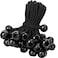 Sfemn Ball Bungee Cords 50 Packs 5 Inch Black Tie Down Cords for Tarp Canopy Shelter Wall Pipe UV Resistant