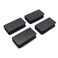 Tulead Glass Clip Black Strike Plate Magnetic Rectangular Glass Clamp 16x04x08 Pack of 4 for CabinetGlass DoorWardrobe