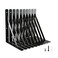 HOME MASTER HARDWARE 12 inch x 8 inch Heavy Duty Shelf Brackets Load Capacity 600lb Black Metal 90 Degree Supports for Shelves 10Pack Wall Mounted L Bracket for Floating Shelving with Screws