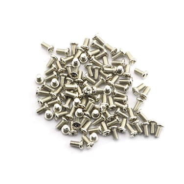 RuiLing 100PCS M3 Phillips Pan Head Screws Bolt M3X4mm M3X6mm Nickel Plated Iron Round Cross Screw Bolt Full Thread 4mm 6mm M3x6mm BOLTM31006mm