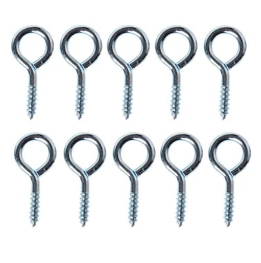 LRRH 4277 Stainless Steel Diameter 8 Screw Eyes Lag Thread 12Inch Eye Inner Dimension158 inch Length 10Pack