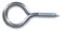 The Hillman Group 320033 225 x 2116 ZincPlated Medium Screw Eye 50Pack